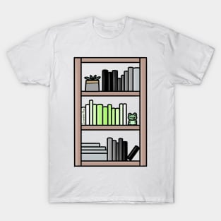 Subtle Agender Pride Bookcase T-Shirt